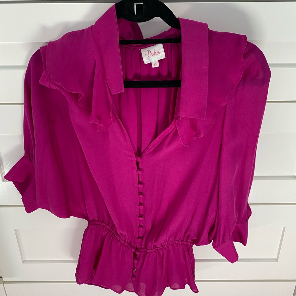 Pink Parker silk blouse